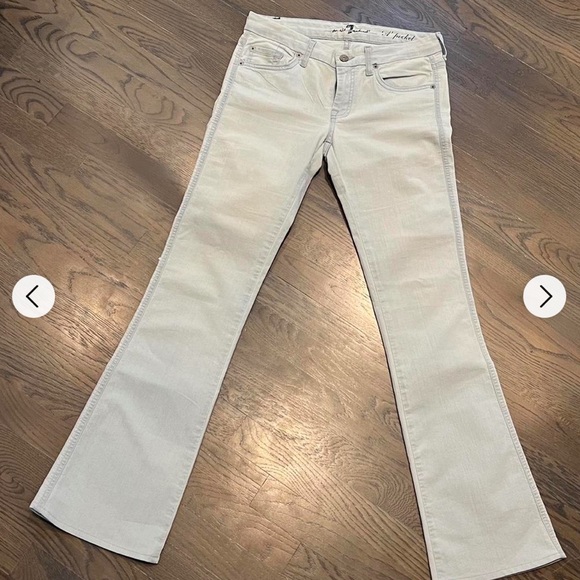 7 For All Mankind Jeans 30 A Pocket Flare Light Acid Wash Kendrick Lamar - Picture 3 of 5